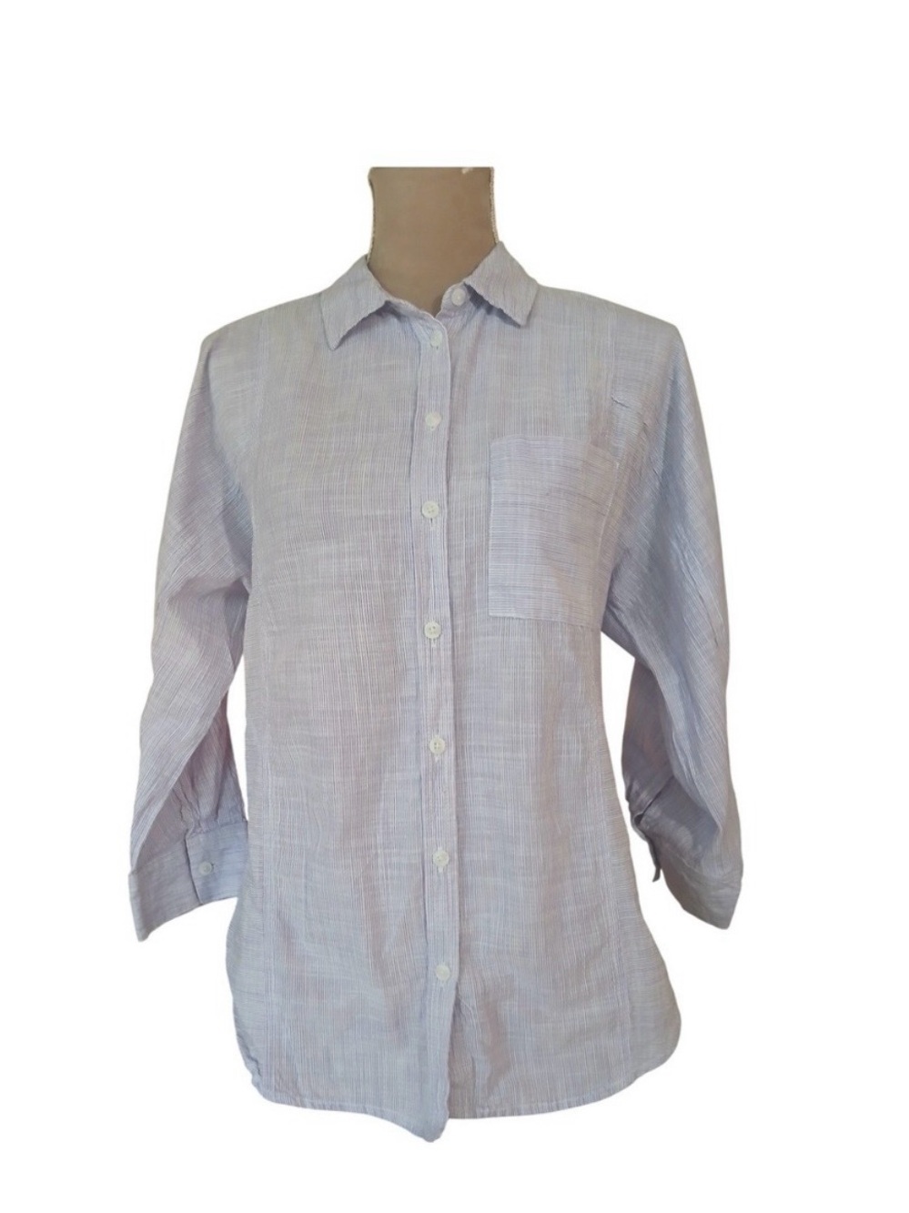 Casa Cabana Women’s Light lavender Button-Up Shirt - Classic Collared Shirt S